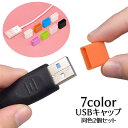 送料無料 USBキャップ 同色2個セット Type-A コネクタカバー 先端キャップ フタ 蓋 汚れ防止 防塵 シンプル カラバリ豊富 USBメモリ USBケーブル 充電ケーブル