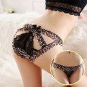 送料無料 ヒップハンガーショーツ レディース 勝負下着 セクシーランジェリー ローライズ レース リボン ヒョウ柄 シースルー コスプレ