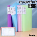 送料無料 ファイルブック ファイルケース ドキュメントファイル A4 20ページ 30ページ 書類ケース プリント整理 持ち運び クリアポケット 収納 日用品雑貨