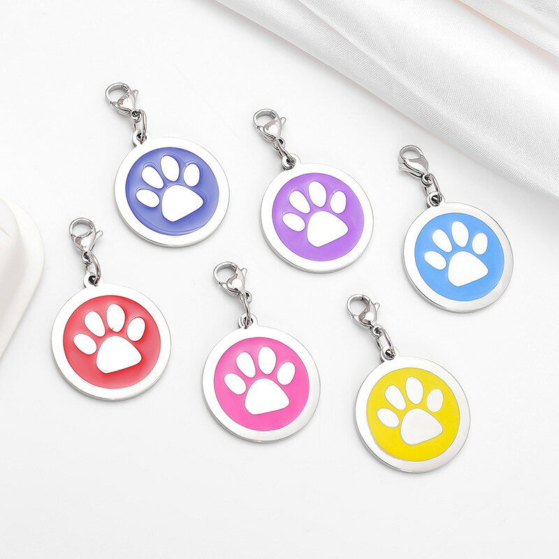 送料無料 首輪用チャーム ペット用品 アクセサリー 肉球 首輪アクセサリー 犬用 猫...
