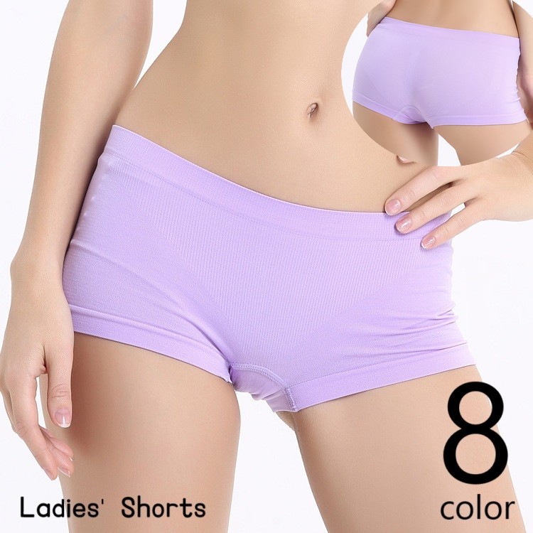 送料無料 ボックスショーツ ボーイレッグ ボクサーパンツ レディース 女性 婦人 インナー 下着 パンツ パンティ 無地 単色 シンプル カジュアル アンダーウェア 普段使い デイリー 運動