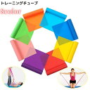 送料無料 トレーニングチューブ エクササイズバンド ゴムバンド ヨガベルト ストレッチ 筋トレ フィットネス 美尻 ダイエット 体幹 太もも