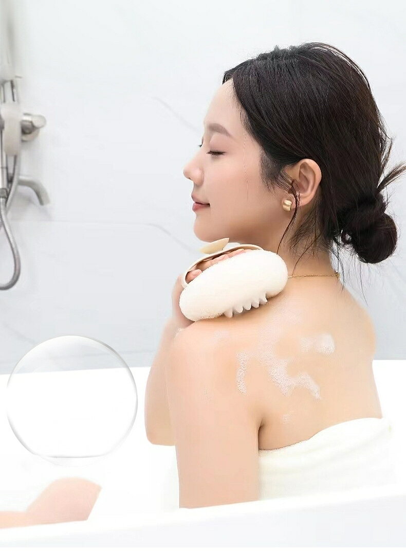 送料無料 ボディスポンジ バススポンジ ボディ洗い 身体洗い 体洗い 吸盤付き 円形...