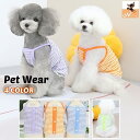 送料無料 ペットウェア キャミソール 犬服 猫服 ドッグ キャット ノースリーブ プルオーバー チェック柄 レース ボタン かわいい おしゃれ パステルカラー デイリー 普段使い お散歩 お出かけ 洋服 イヌ ネコ オレンジ ブルー パープル グリーン