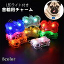 送料無料 首輪用チャーム LEDライト 光る ペット用アクセサリー ペット用品 犬用 夜間 お散歩 安全対策 電池式 おしゃれ カラフル リチウム