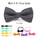 送料無料 蝶ネクタイ リボンタイ キッズ 子供用 子ども用 男の子 女の子 男女兼用 ファッション小物 ボウタイ フォーマル イベント パーティ ドット柄 水玉...