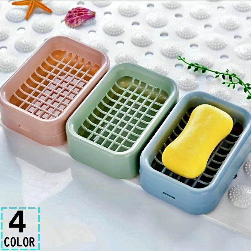 送料無料 石鹸置き 石鹸台 石鹸ホルダー ソープケース ソープディッシュ ソープトレイ スポンジ置き 石けん 水切り 浴室 お風呂 洗面所のサムネイル