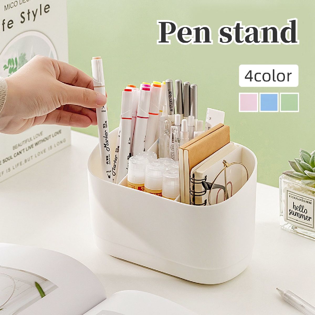 送料無料 ペン立て ペンホルダー メイクブラシスタンド 小物入れ 大容量 多機能 仕切り 机上 卓上 収納ケース 文房具 コスメ 化粧品