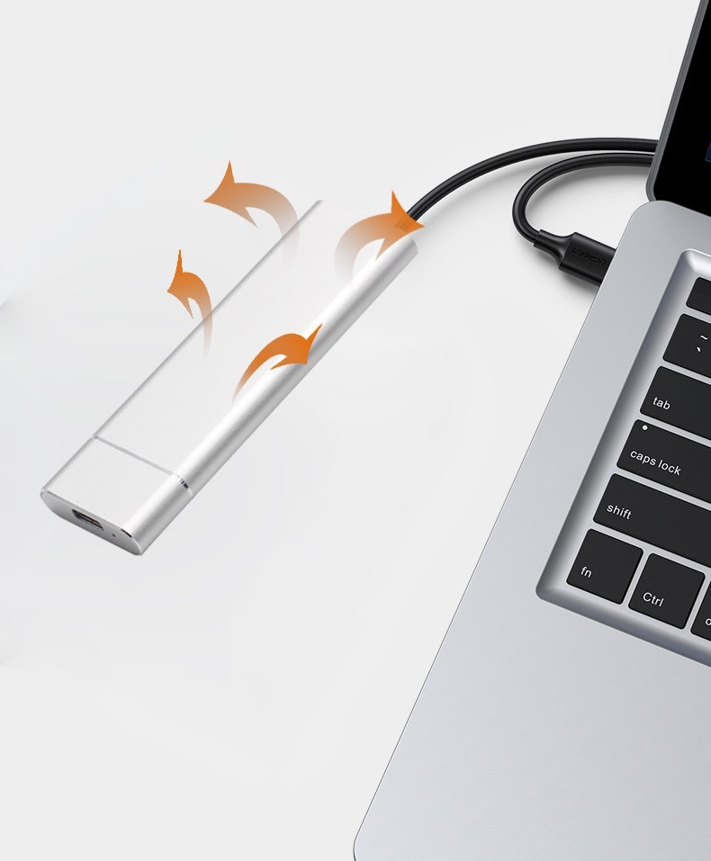 送料無料 M.2 NVME SSD外付けドライブケース ハードドライブケース ポータブルエンクロージャー 変換アダプタ SSDケース データ転送速度向上 データ処理 起動サポート Type-C リチウム - Image 3