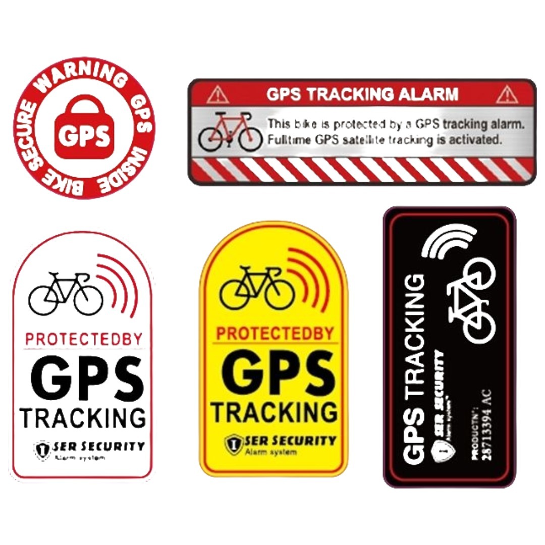 送料無料 セキュリティステッカー 防犯ステッカー ステッカー 自転車 GPS 追跡 追...