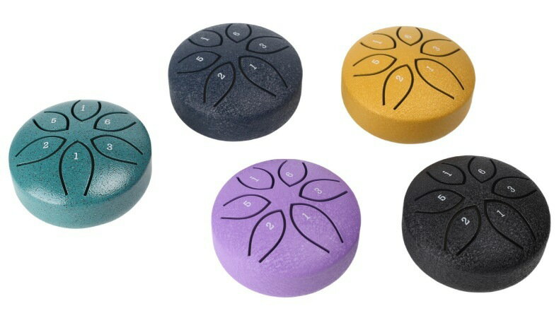 送料無料 タングドラム 打楽器 パーカッション ミニハンドドラム スチールタングドラム スリットドラム 6音 マレット付き タンドラム 小型 コンパクト マレット 楽器 初心者 持ち運び かわいい おしゃれ