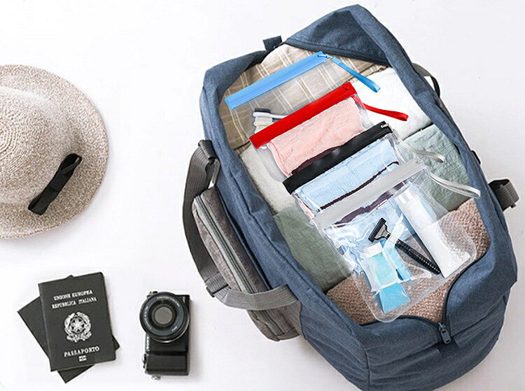 送料無料 トラベルポーチ 化粧ポーチ クリアポーチ 旅行用品 パッキング ストラップ付き 透明 クリア 中身が見える 旅行 出張 お泊り ポータブル 持ち運び 洗面用具 スキンケア 防水 便利 シンプル 小分け plusnao-10420735 Plus Nao サンプル画像3