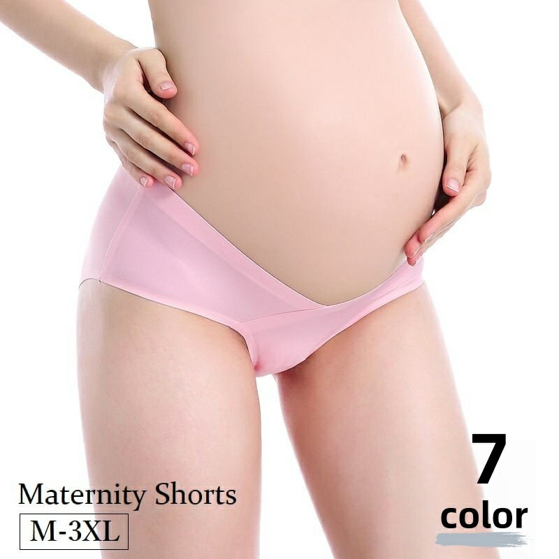 送料無料 マタニティショーツ マタニティパンツ レディース 女性下着 産前 産後 V字 シームレス 響きにくい 締め付けにくい 大きいサイズあり 妊婦 妊娠中 無地 ソリッドカラー ママ M L XL 2XL 3XL