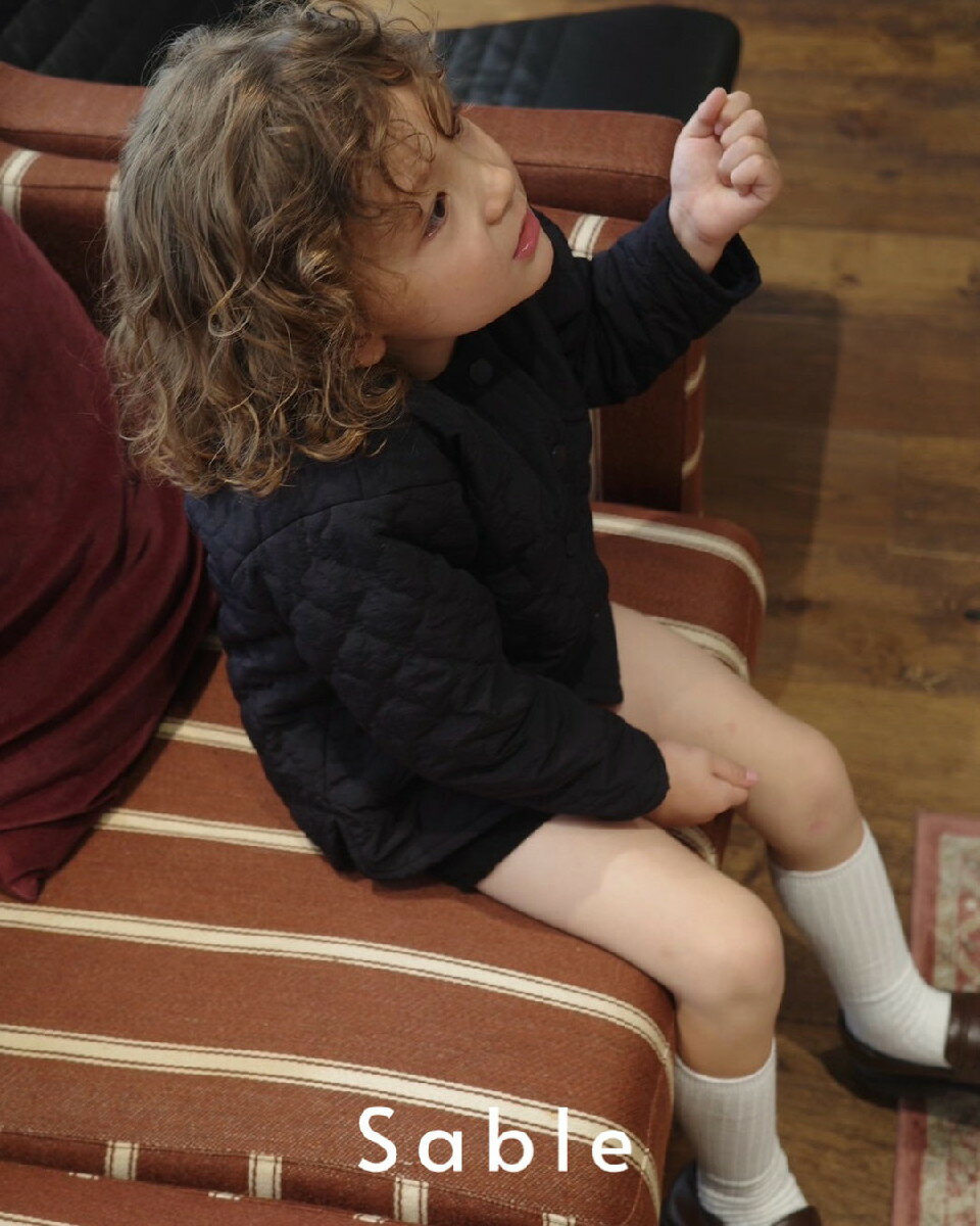 送料無料 Sable Noir Quilt Jacket キルティングジャケット キルトジャケット アウター キッズ ベビー 子供服 こども服 女の子 男の子 上着