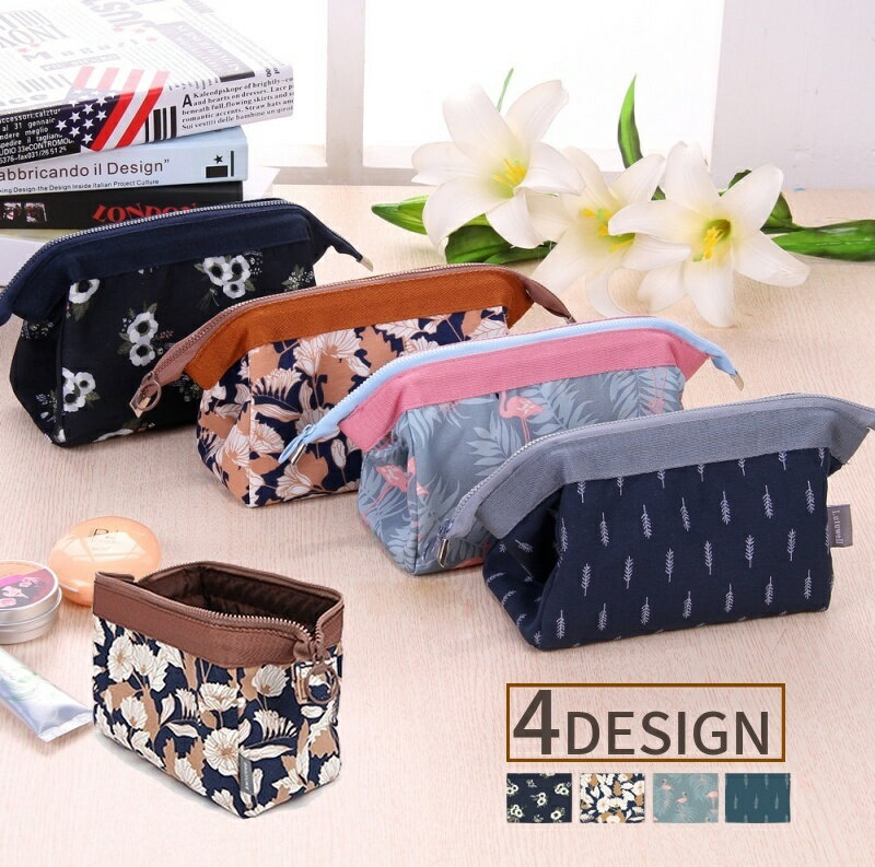 送料無料 化粧ポーチ レディース 女性 コスメポーチ 小物入れ マルチポーチ ファスナー フラミンゴ ツ..