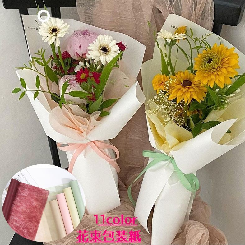 送料無料 包装紙 花束 ギフト ラッピング ブーケ 防水 シンプル 10m×60cm フラワーラッピング プレゼント 梱包 おしゃれ