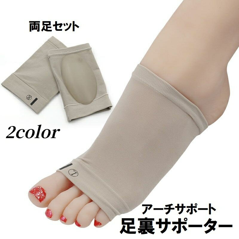 送料無料 足裏サポーター 土踏まずサポーター アーチサポーター 左右セット 両足用 メンズ レディース ユニセックス 男女兼用 フット 衝撃吸収