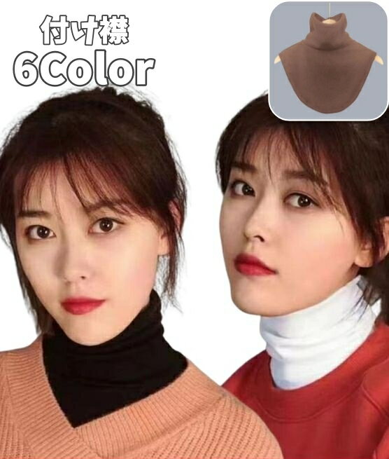 送料無料 付け襟 つけ襟 レディース 女性 婦人 ファッション小物 フリース 重ね着風 タートルネック ハイネック フェイクレイヤード ボーダー しましま 単色 無地 フェイクカラー タートル カジュアル シンプル おしゃれ かわいい あったか 暖かい 秋 冬