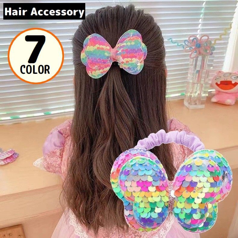 ハンドメイド】ちょうちょ⚮̈リボンヘアゴム2点セット