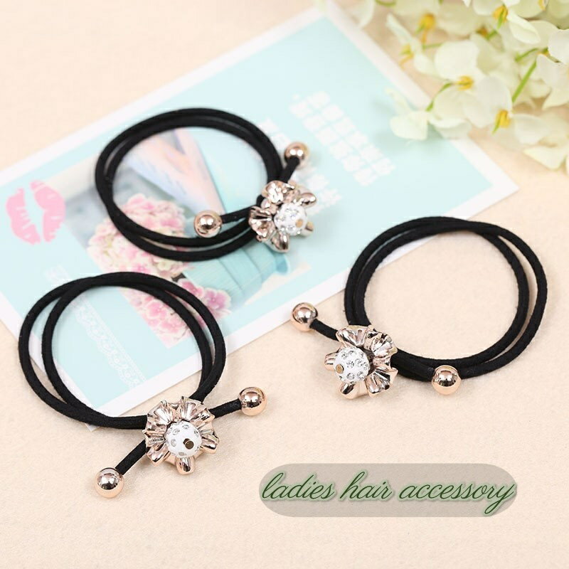 送料無料 ヘアゴム ヘアアクセサリー 髪ゴム 髪飾り レディース 女性 かわいい キュート フラワー ライ..