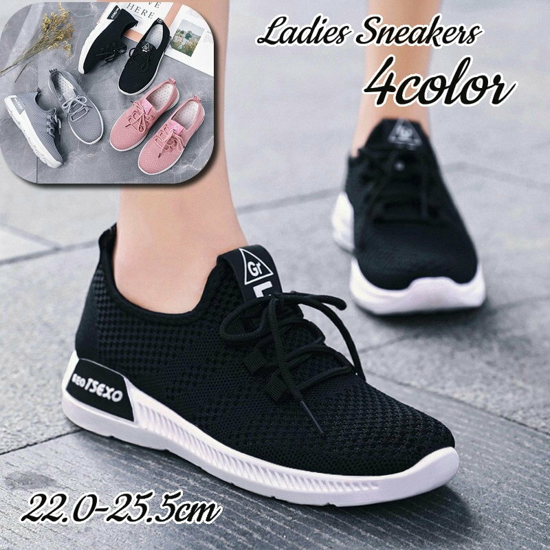 送料無料 スニーカー 厚底 レディース 靴 シューズ ローカット 柔らかい レースアップ カジュアル スポーツ ロゴ お洒落 ウォーキング ランニング ジョギング 普段使い デイリー
