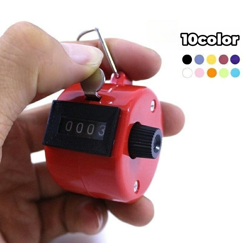 送料無料 カウンター 数取器 計数器 手持ち 4桁 小型 置き型 卓上 カウント 手動 交通量 入場人数 かわいい