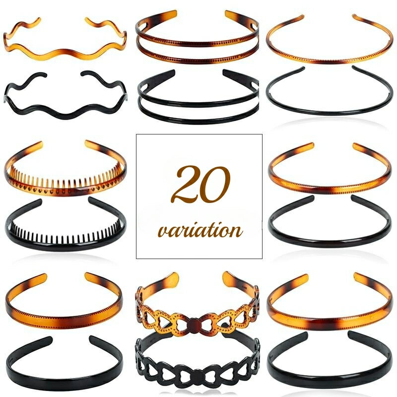 送料無料 カチューシャ レディース 女性用 ヘアアクセサリー 細め ウェーブ コーム付き べっ甲柄 シン..