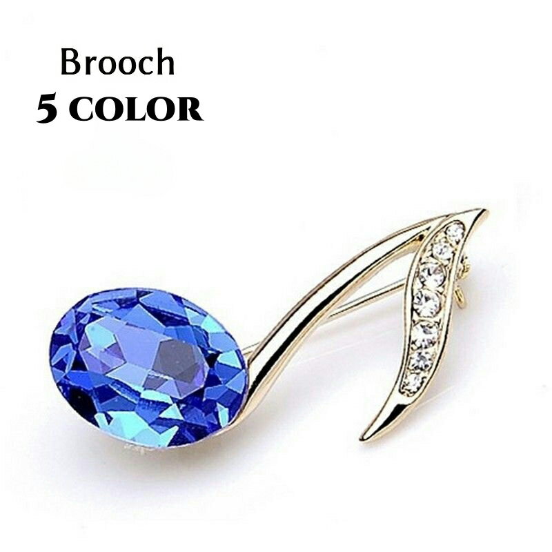 送料無料 レディース ブローチ ビジュー ピンブローチ キラキラ ラインストーン 音符 ワンポイント 大..