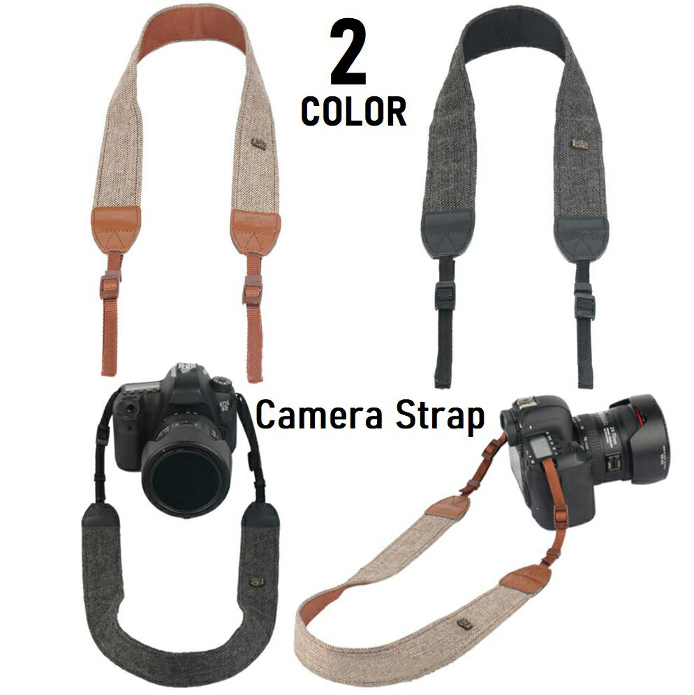 送料無料 カメラストラップ ショルダーストラップ 肩掛け 斜め掛け ネックストラップ 紛失防止 落下防止 首かけ 一眼レフ ミラーレス デジカメ カメラ女子 シンプル おしゃれ 外出 お出掛け 散歩 野球観戦 旅行