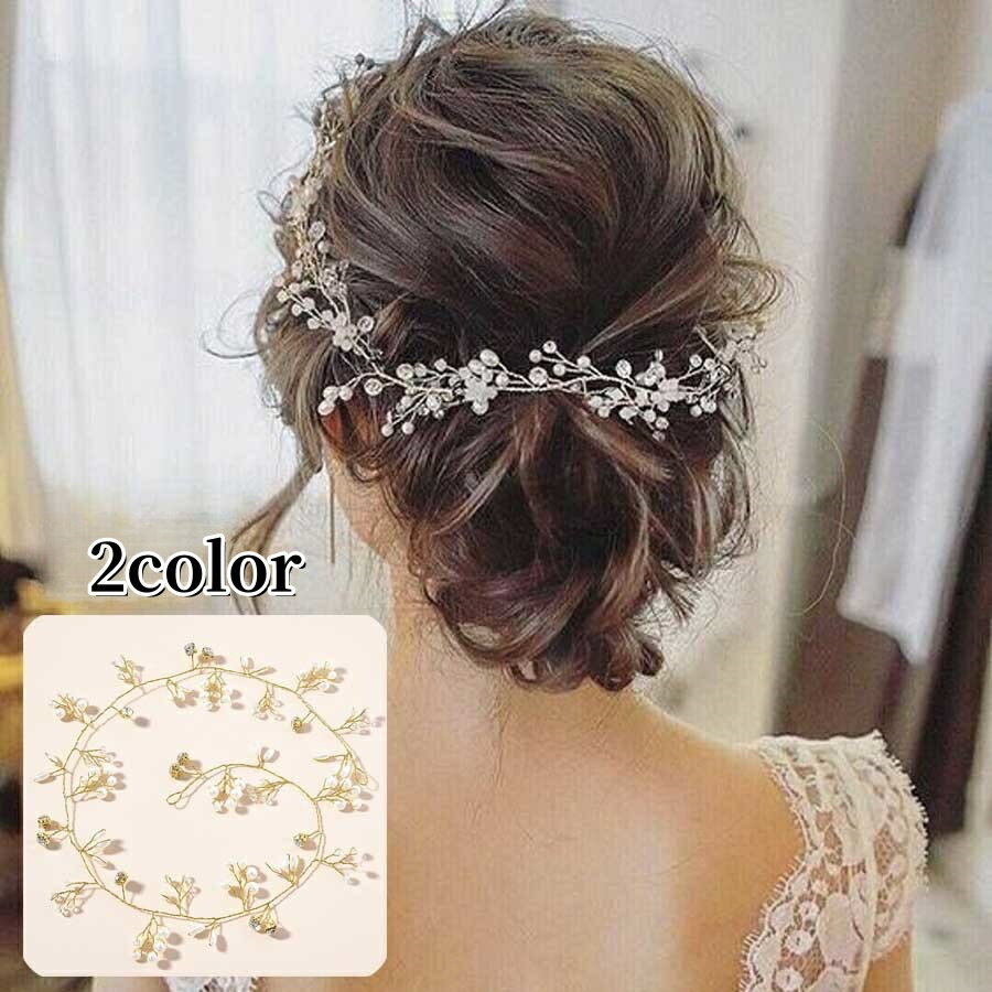 送料無料 ヘッドドレス ヘアアクセサリー ブライダル 髪飾り ウェディング レディース ヘッドアクセサ..