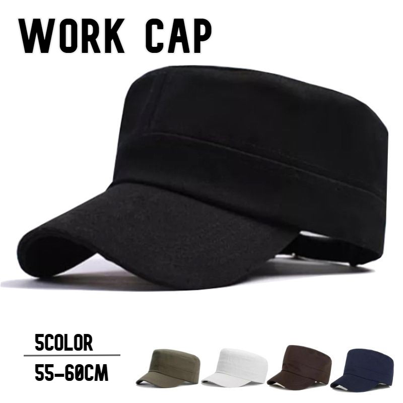 送料無料 ワークキャップ 帽子 メンズ レディース つばあり 無地 シンプル 日よけ 紫外線対策 日除け UV対策 サイズ調整可能 立体的 定番 オーソドックス スポーツ アウトドア キャンプ 運動 お出かけ 男性 女性 男女兼用 ユニセックス 紳士 婦人 グリーン ブラック 黒 ネイ