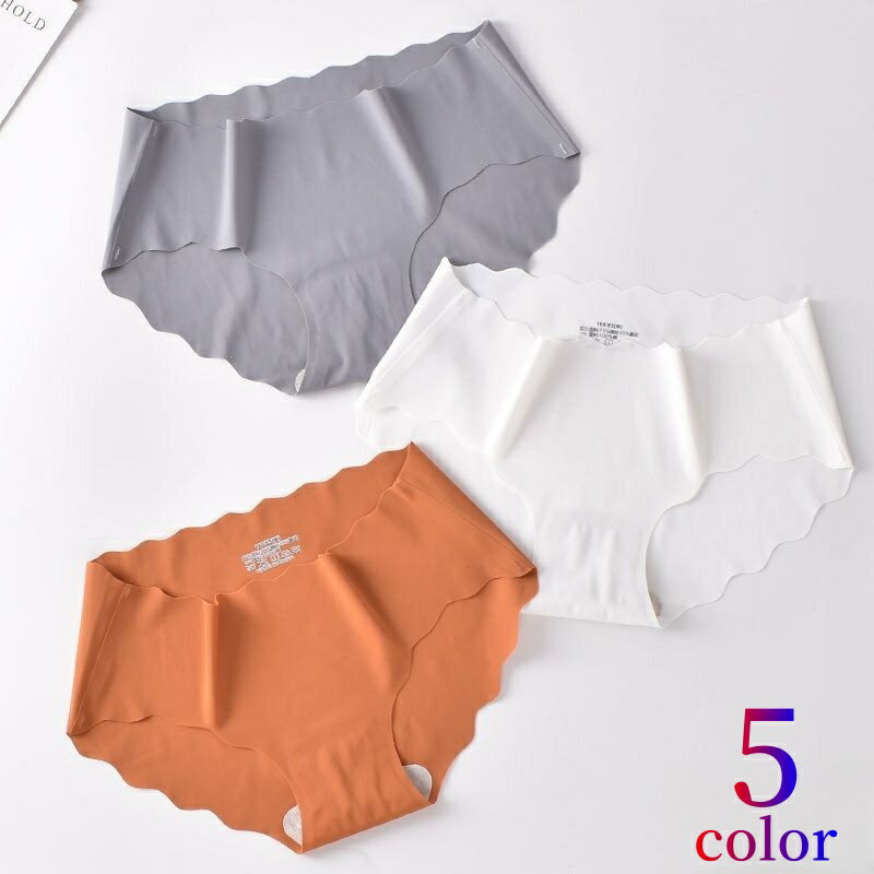 送料無料 スタンダードショーツ シームレス レディース 単品 パンツ パンティー ひびきにくい スカラップ 無地 下着 シンプル かわいい おしゃれ インナー 女性用 婦人用