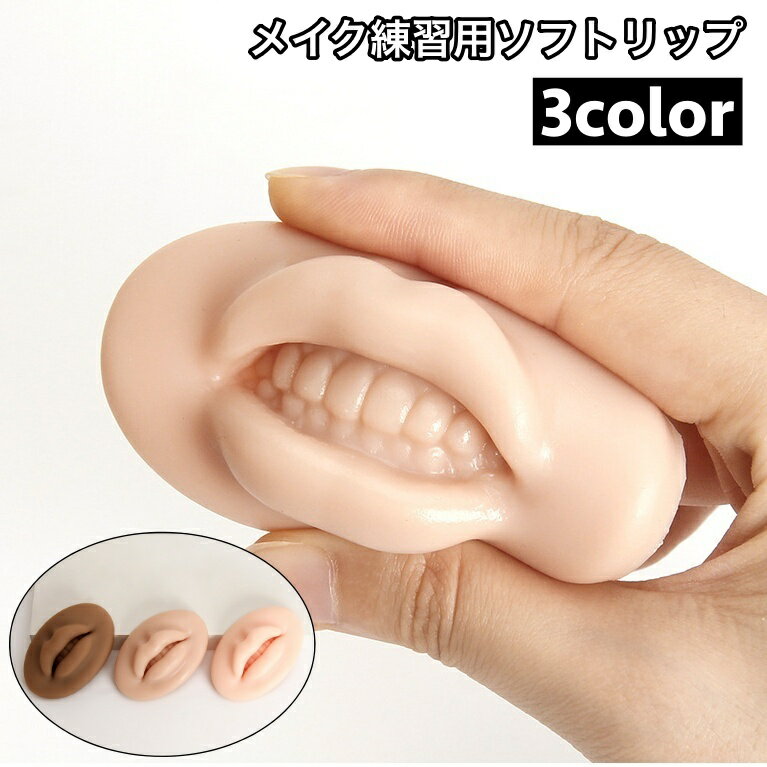 送料無料 メイク練習用ソフトリップ メイクアップ リップボード 唇 模型 リップタトゥー練習 口紅  ...