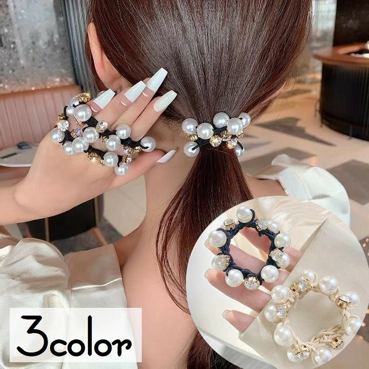送料無料 ヘアゴム シュシュ ヘアアクセサリー 髪飾り 髪留め レディース 女性 ア...