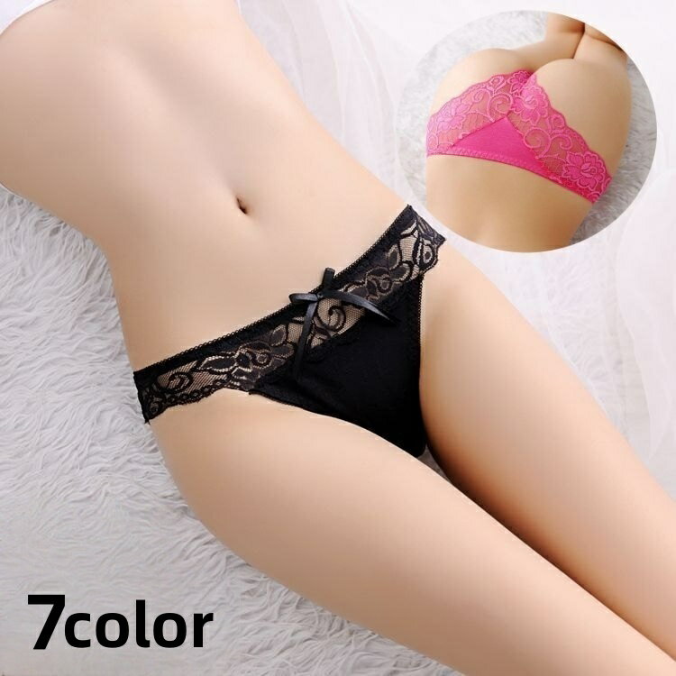 送料無料 ショーツ Tバック ティーバック レディース ヒップハンガー ローライズ パンツ パンティ セクシー レース シースルー 単品 下着 ランジェリー