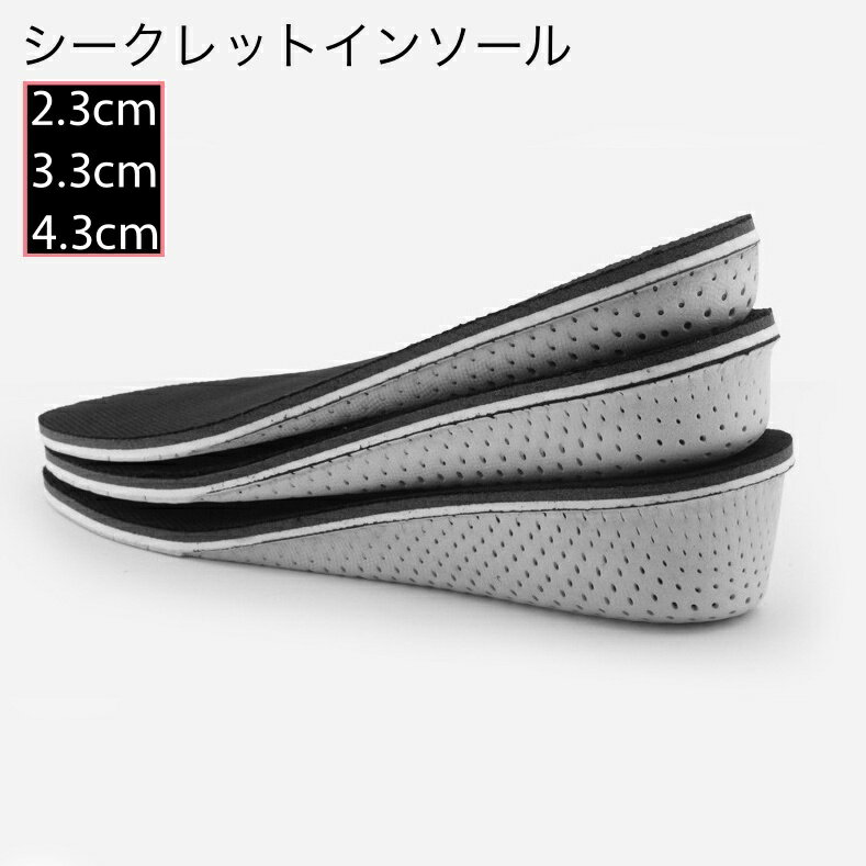 送料無料 シークレットインソール 1足組 中敷き かかとタイプ ハーフタイプ 靴用品 身長アップ 足長効果 美脚効果 メンズ レディース 男女兼用 ユニセックス 見えない バレない