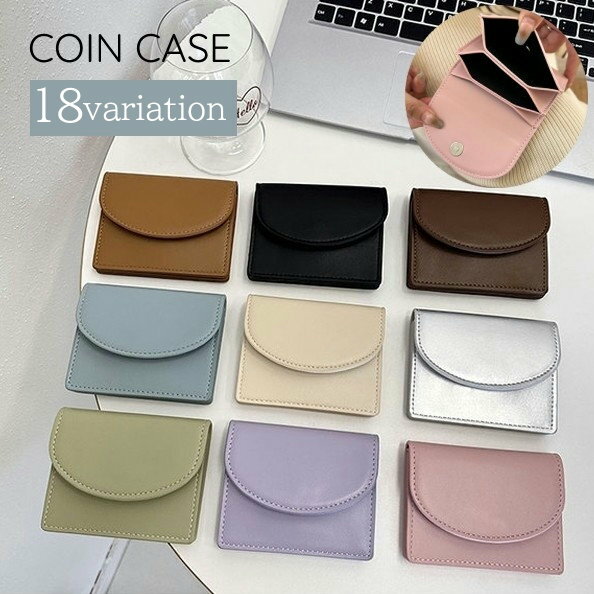 送料無料 コインケース カードケース 男女兼用 レディース メンズ 小銭入れ クレジットカードケース コンパクト カラバリ豊富 シンプル かわいい ミニ財布