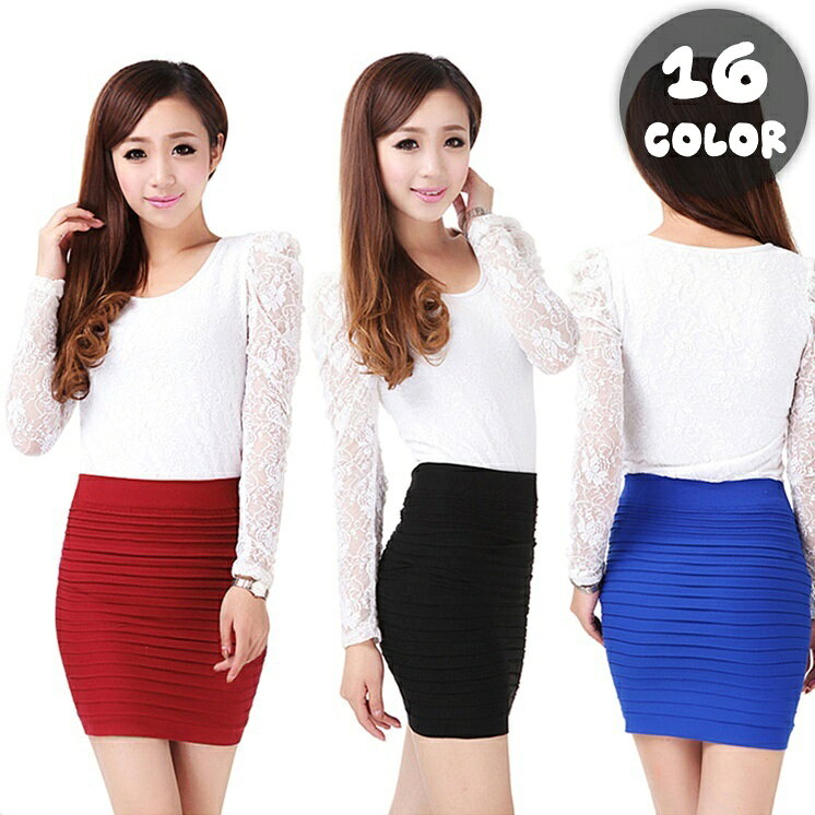 무료 배송 미니 스커트 여성 여성 하의 타이트 미니 길이 무릎 위 길이 옆 주름 신축 스트레치 섹시 예쁜 무지 단색 컬러 바리 풍부