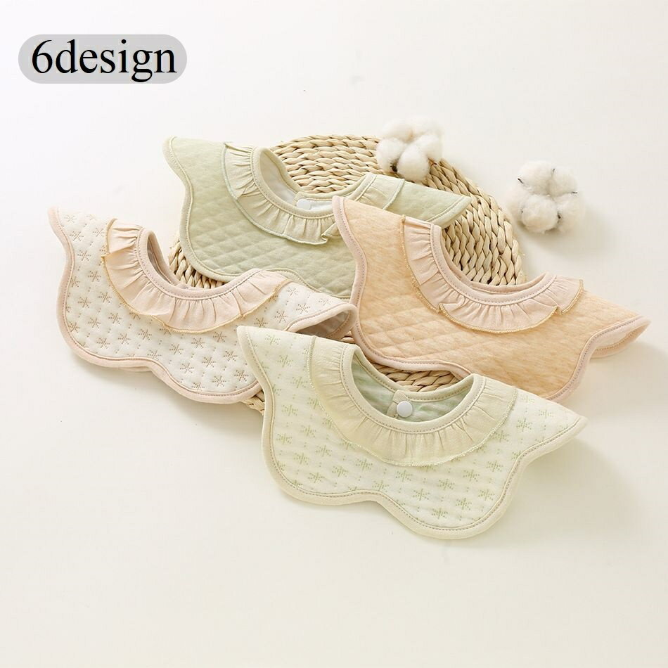 送料無料 スタイ よだれかけ ベビー 赤ちゃん 乳児 女の子 男の子 お食事エプロン ドーナツ型 360度 スナップボタン ベージュ ブラウン グリーン ハート 雪 かわいい おしゃれ 汚れ防止