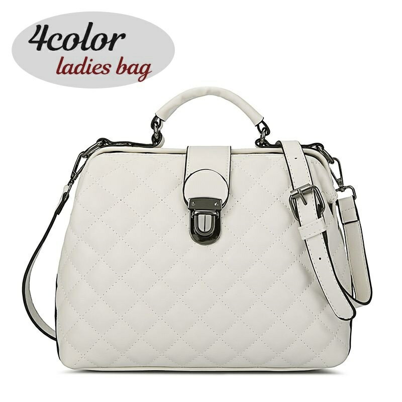 送料無料 ハンドバッグ レディース カバン ショルダー フェイクレザー キルティング風 女性用 おしゃれ 2way ベーシック 通勤 上品 鞄 婦人用
