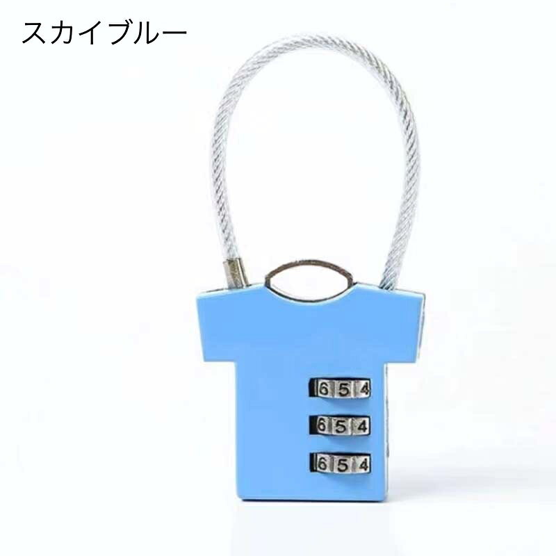 送料無料 南京錠 3桁 ダイヤル式 ダイヤルロック フック型 トラベルグッズ 海外旅行 セキュリティ 盗難防止 施錠 防犯 カラフル ポップ 便利 安心 旅行カバン 倉庫 plusnao-10413186 Plus Nao サンプル画像2