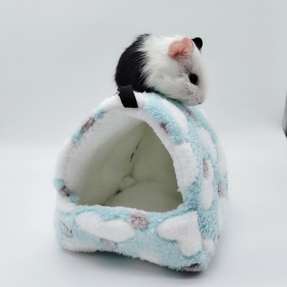 小動物用品 2点セット 寝床 ハウス ハンモック 8cm角 吊り下げ 回し車 横向きホイ...