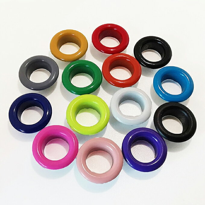 送料無料 ハトメ 鳩目 座金付 10個セット 丸潰しハトメ 内径3mm 穴径4mm 4.5mm 5mm 6mm 8mm 10mm はとめリング パーツ 金具 DIY クラフト 手芸 plusnao-10345371 Plus Nao サンプル画像2