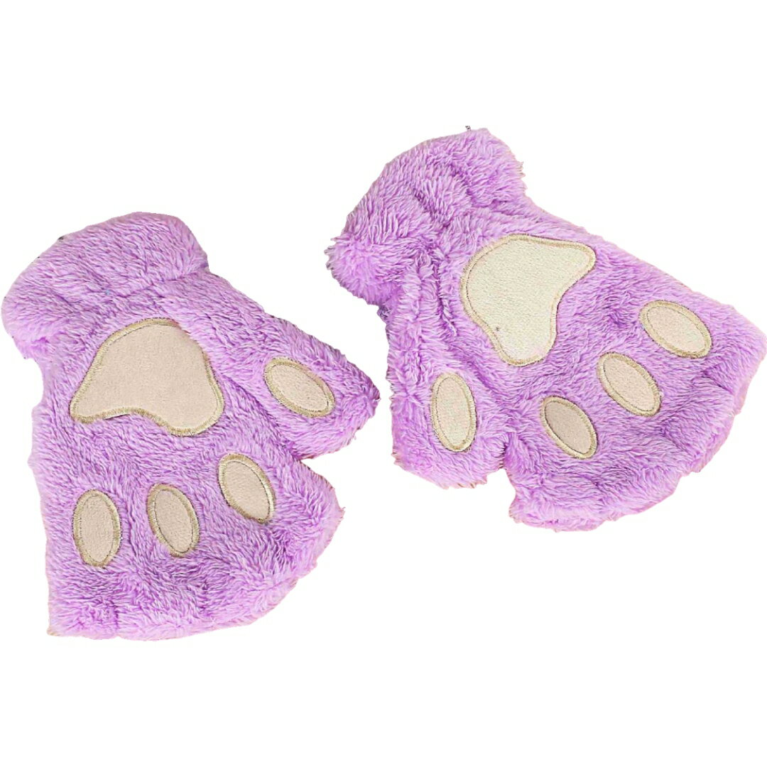楽天市場】肉球 手袋（カラーパープル）の通販