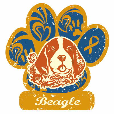 リボンマグネット　パウリボン ＜HAPPY DOG＞ ビーグル