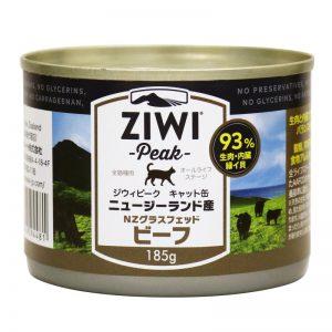 [Ziwi]　ジウィピークキャット缶　NZグラスフェッドビーフ　185g　