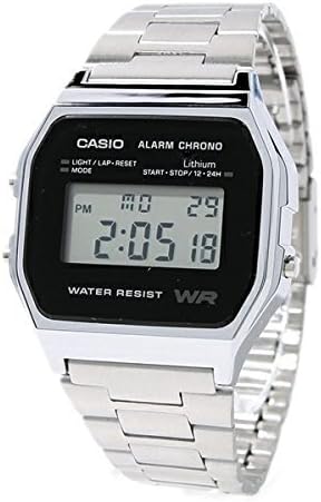 CASIO - A158WEA-1JF スタンダードデジタル シルバー/ブラック レディース ユニセックス(大人) デジタルウォッチ 時計