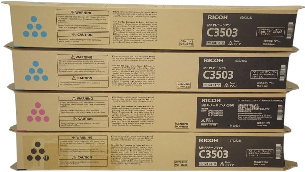 Rakuten - 【純正品】リコー MP Pトナー C3503 ブラック/シアン/マゼンダ/イエロー 4色セット