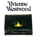 ヴィヴィアン ウエストウッド 三つ折り財布 エナメル ブラック Vivienne Westwood 13VV110 サイズt 約 縦9cm 11cm 3cm レディース 女性用 ブランド 新品 プレゼント がま口 プレゼント袋付 ギ…