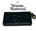 ヴィヴィアンウエストウッド 財布 ヴィヴィアン Vivienne Westwood ラウンドファスナー長財布 模様入　レディース メンズ ブラック　モデル　55VV311 ギャランティカード　ショッパーバッグ付き　アウトレット品